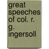 Great Speeches Of Col. R. G. Ingersoll