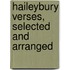 Haileybury Verses, Selected And Arranged
