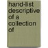 Hand-List Descriptive Of A Collection Of