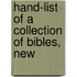 Hand-List Of A Collection Of Bibles, New