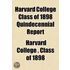 Harvard College Class Of 1898 Quindecenn