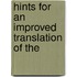 Hints For An Improved Translation Of The