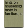Hints On Household Taste In Furniture, U door Eastlake