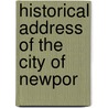 Historical Address Of The City Of Newpor door William Paine Sheffield