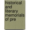 Historical And Literary Memorials Of Pre door Thomas Witherow