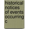 Historical Notices Of Events Occurring C by Nehemiah Wallington