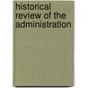 Historical Review Of The Administration door Jacques Necker