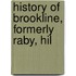 History Of Brookline, Formerly Raby, Hil