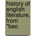 History Of English Literature, From "Beo
