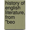 History Of English Literature, From "Beo door Andrew Lang