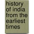 History Of India From The Earliest Times