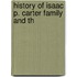 History Of Isaac P. Carter Family And Th