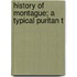 History Of Montague; A Typical Puritan T