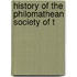History Of The Philomathean Society Of T
