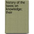 History Of The Taxes On Knowledge; Their