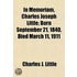 In Memoriam, Charles Joseph Little; Born