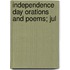 Independence Day Orations And Poems; Jul