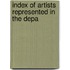 Index Of Artists Represented In The Depa
