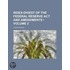 Index-Digest Of The Federal Reserve Act