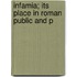 Infamia; Its Place In Roman Public And P