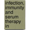 Infection, Immunity And Serum Therapy In door Howard Taylor Ricketts
