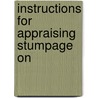 Instructions For Appraising Stumpage On by United States. Service