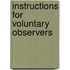 Instructions For Voluntary Observers