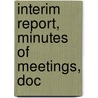 Interim Report, Minutes Of Meetings, Doc door South African Shipping Conference
