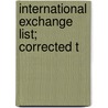 International Exchange List; Corrected T by Smithsonian Institution