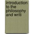Introduction To The Philosophy And Writi