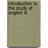 Introduction To The Study Of English Lit door William Thomas Young