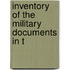 Inventory Of The Military Documents In T