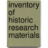 Inventory of Historic Research Materials