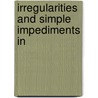 Irregularities And Simple Impediments In door John Joseph Hickey