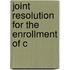 Joint Resolution For The Enrollment Of C