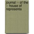 Journal -- Of The -- House Of Representa
