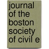 Journal Of The Boston Society Of Civil E by Boston Society of Civil Engineers