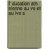 L' Ducation Ath Nienne Au Ve Et Au Ive S