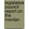 Legislative Council Report On The Montan door Montana Constitutional Convention