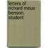 Letters Of Richard Meux Benson, Student