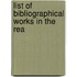 List Of Bibliographical Works In The Rea