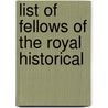 List Of Fellows Of The Royal Historical door Royal Historical Society