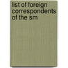 List Of Foreign Correspondents Of The Sm door Smithsonian Institution