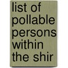 List Of Pollable Persons Within The Shir door John Stuart