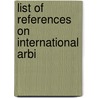 List Of References On International Arbi door Library Of Congress Bibliography