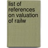 List Of References On Valuation Of Railw door Bureau Of Railway Economics