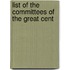 List Of The Committees Of The Great Cent