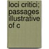 Loci Critici; Passages Illustrative Of C