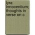 Lyra Innocentium; Thoughts In Verse On C