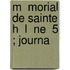 M  Morial De Sainte H  L  Ne  5 ; Journa